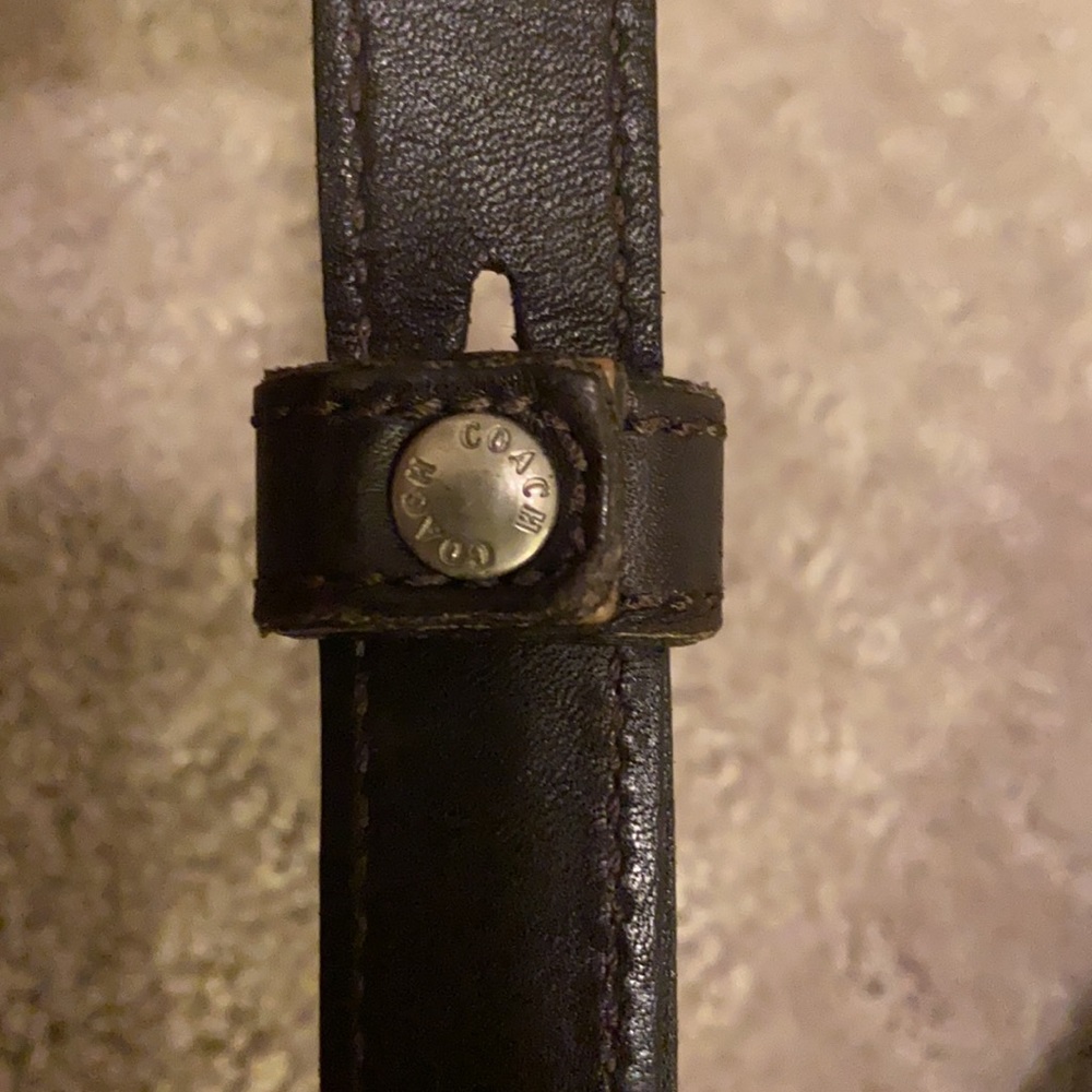 VINTAGE COACH satchel/crossbody chocolate brown - Picture 4 of 14